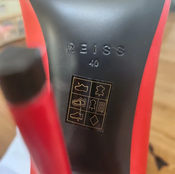 Reiss Women's Red Orange Bramley Stiletto 40 NWT - Picture 9 of 12